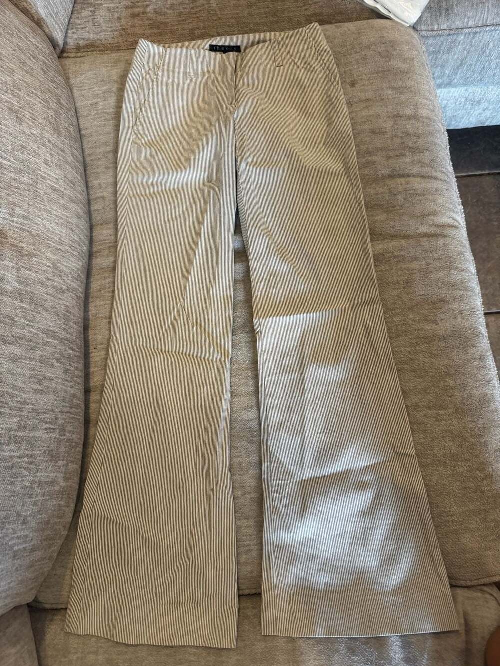 Theory Pinstripe Low Rise Flare Pants Size 00